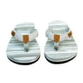 thumbnail image 5 of Women's Kaiback Seaside Flip Flop Beach & Pool Sandal - Cute & Comfortable -Women's US 9 EU 40 - Grey & White, 5 of 6
