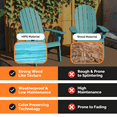 thumbnail image 2 of PolyTEAK Element Collection Poly Lumber All Weather Adirondack Chair, Blue, 2 of 8