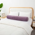 thumbnail image 3 of Bolster Pillow for Bed, Long Round Body Pillow for Adults with Removable Velvet Cover, Decorative Tube Roll Cylinder Pillow,, 3 of 10