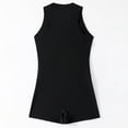 thumbnail image 5 of PNTUTB Summer Women's Fashion Activewear Solid Color Blocked Stripe Zipper Sleeveless One Piece Swimsuit, 5 of 6