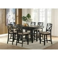 thumbnail image 2 of Pemberly Row Wood 4-Drawer Counter Height Dining Room Table in Black, 2 of 6