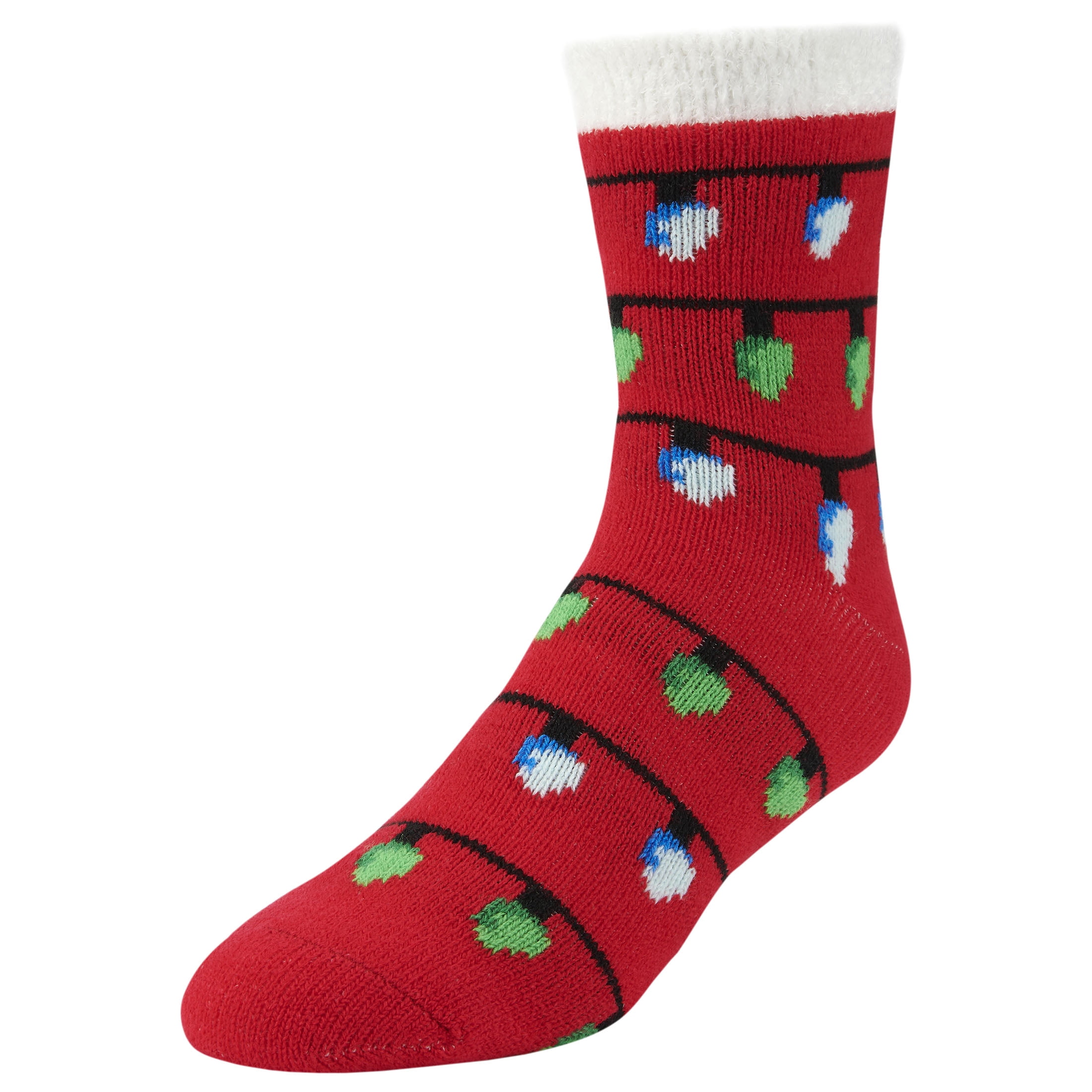 Airplus Dual Layer Holiday Men's Large Crew Socks, 3 Pack Assorted Santa,  Lights, Ho Ho Ho, Fits Size 8-12.5