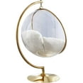 thumbnail image 5 of Home Square 2 Piece Fabric Acrylic Swing Bubble Accent Chair Set in White, 5 of 7