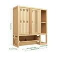 thumbnail image 4 of Bathroom cabinet wall mounted  Bamboo toilet storage  big box, 4 of 16