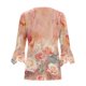 thumbnail image 4 of Xuyuer 3/4 Length Sleeve Womens Tops Round Neck Casual Summer Tunic Tops Basic Tees Blouses Cardigan Lightweight Button Down Casual Dressy T-Shirts Pleated Cute Shirts, 4 of 5