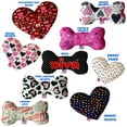 thumbnail image 2 of Pet and Dog Plush Heart or Bone Toy, "Valentine's Day Group" (Available in different sizes, and 8 different pattern options!), 2 of 11