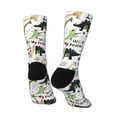 thumbnail image 5 of Uemuo Cute Dinosaurs Pattern Women's Crew Socks, Soft Durable Breathable Moisture-Wicking with Odor Control Cotton socks, 5 of 9