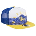 thumbnail image 3 of Men's New Era Royal Golden State Warriors Arch A-Frame Trucker 9FIFTY Snapback-Hat, 3 of 6
