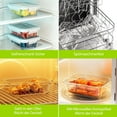 thumbnail image 5 of Glass Meal Prep Containers, 3PCS 1040 Ml Bpa-Free Leakproof Snap Lock Lids, Dishwasher Safe Microwave Safe Freezer Safe For Home And Office Use, 5 of 5