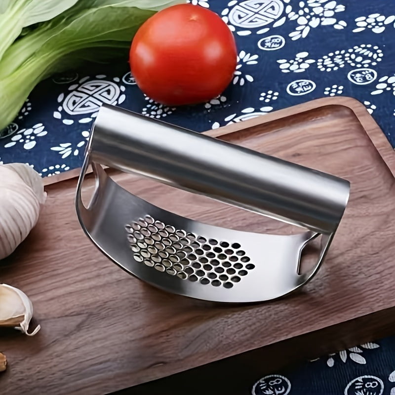 Stainless steel garlic press household manual garlic garlic press garlic press ring design garlic press 1pc
