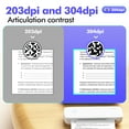 thumbnail image 3 of TFixol L81 A4 Thermal Printer with Bluetooth & USB, 304dpi High Resolution, Multi-Size Printing (56mm-216mm), Built-in Battery, Includes 1 Roll of Thermal Paper, Compatible with, 3 of 7
