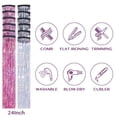 thumbnail image 3 of Hair Tinsel Clip in Dreamy Colorful Fairy Hair Tinsel Kit, 12 Pcs 24 Inch Glitter Clip in Hair Extensions for Girls Women Kids Christmas New Year Festival Party (Pink-Purple), 3 of 12