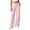 Pink, variant on cocolona Womens Casual Loose Lounge Pants Elastic Waist Straight Wide Leg Travel Pants with Pockets