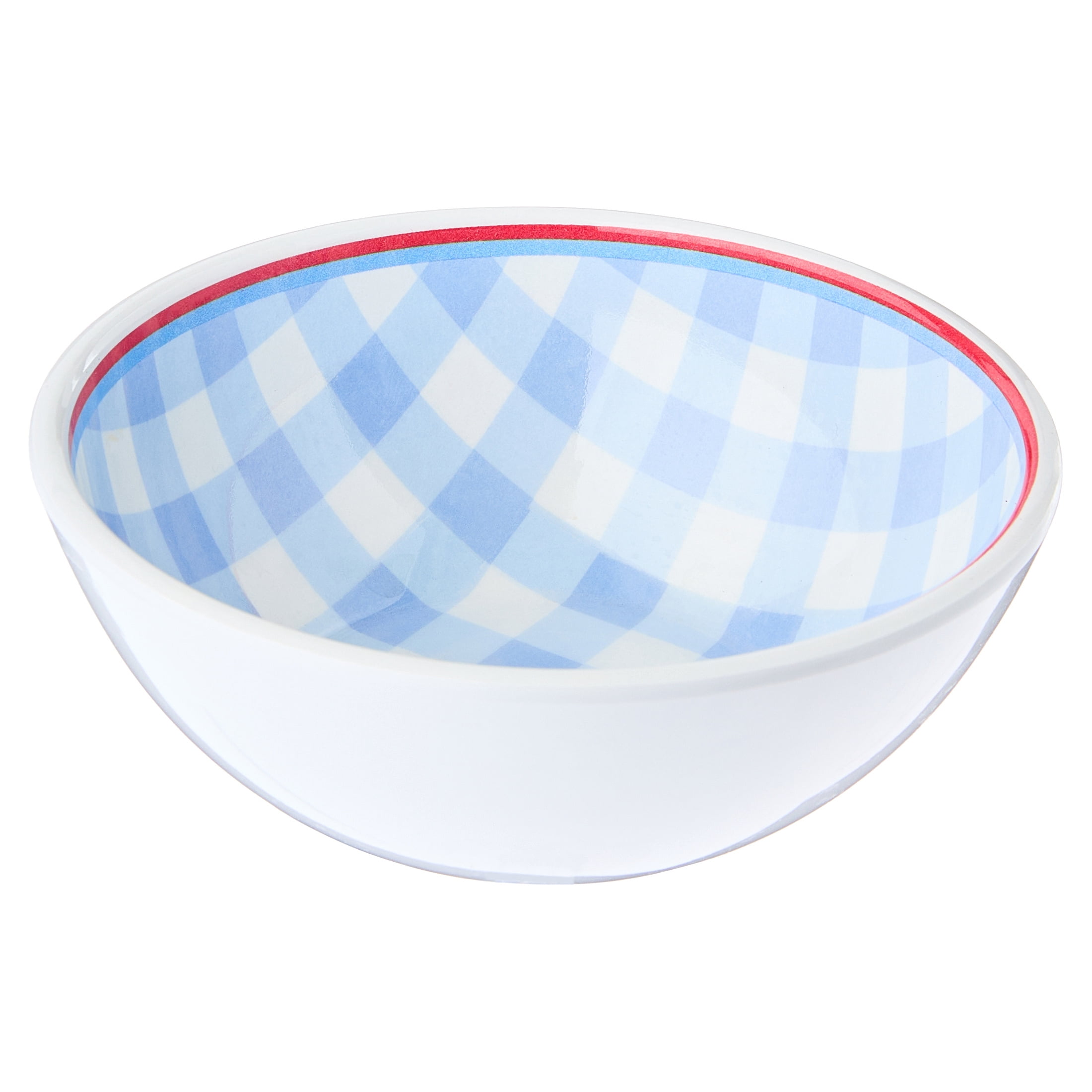 Sheila Bridges Philadelphia Collection Multicolor Gingham Melamine Dip Bowls, 4 Count