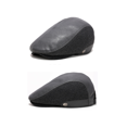 thumbnail image 2 of Sombrero de otoño e invierno boina de lana nueva gorra delantera protección para los oídos boina de cuero, negro JM, 2 of 5