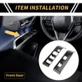 thumbnail image 2 of Unique Bargains 1 Set Front Door Window Switch Panel Cover Trim for Toyota Tacoma 2016-2023 Master Power Window Switch Cover Trim Carbon Fiber Pattern ABS Black, 2 of 6