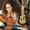 thumbnail image 2 of 14K Solid Gold Music Necklace for Women Ballerina Piano Music Note Phantom of the Opera Guitar Necklace Pendant Christmas Mothers Day Jewelry for Mom Friends Wife Grandma, 2 of 10
