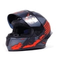 thumbnail image 3 of Casco Para Moto Rasen Cerrado Negro Con Franjas Rojas Certificado Dot             negro XXL, 3 of 16