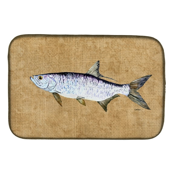 Caroline's Treasures Tarpon Dish Drying Mat