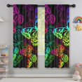 thumbnail image 5 of Blackout Kids Curtains,Colorful Neon Butterfly Pattern Childrens Insulated Curtains Set Of 2,Bedroom Essentials,Toddler Room Decor 42"x63", 5 of 5