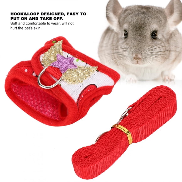 Diseño De Gancho Y Bucle Suministros Para Mascotas Pequeña Correa Cómoda Para El Pecho Correa Para Caminar De Conejito, Correa Para Mascotas, Conejillo De Indias Para Hámster