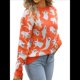 thumbnail image 3 of Suéter de Punto Informal con Cuello Redondo y Larga con Forma de Corazón para Mujer. Naranja XL, 3 of 10