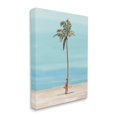 thumbnail image 3 of Stupell Industries Girl Leaning On Palm Tree Coastal Painting Gallery Wrapped Canvas Print Wall Art, 3 of 5