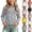 Z04-Gray, variant on Spazoro Toddler Girls 100% Cotton Shirts, Ruffle Neck Fall Cute Pattern Long Sleeve Casual Basic Tee Tops for Girls Gray Size 3-4T