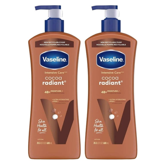 Vaseline Intensive Care hand and body lotion Cocoa Radiant 20.3 oz 2-Packs