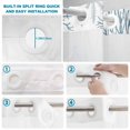 thumbnail image 4 of No Hook Shower Curtain, Blue Coastal Shower Curtains for Bathroom with See Through Top Window, Nautical Coral Beach Starfish Waterproof & Washable Bath Curtain 60"x72", 4 of 9