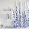 thumbnail image 3 of Purple Blue Polka Dots Shower Curtain, Waterproof Shower Curtains for Bathroom, Watercolor Abstract Art Washable Fabric Bathtub Curtain Set Bath Decor with 12 Hooks 72"x78", 3 of 8