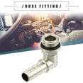 thumbnail image 2 of Universal Car 90 Degree Brass Fitting Hose Adapter 8mm 5/16" Barb to Male G1/4" BSP BSPT Silver Tone, 2 of 6