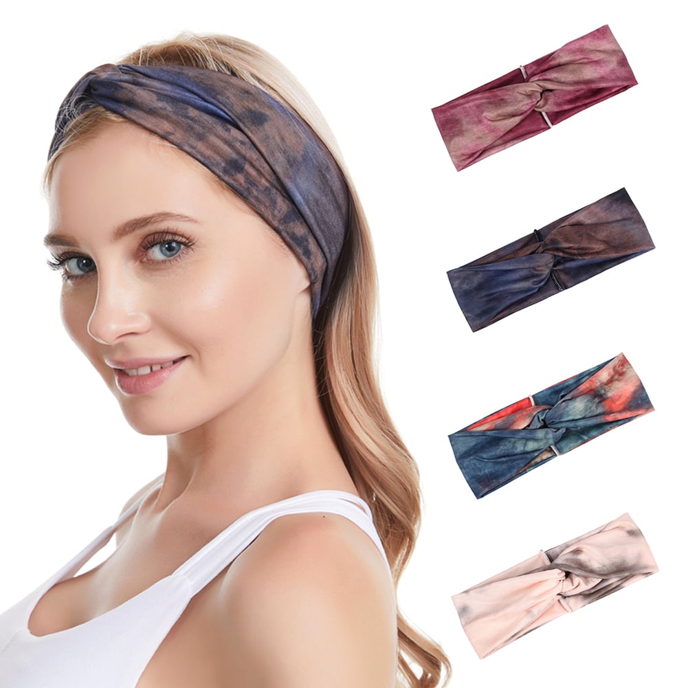 Boho Floral Twist Knot Headband Elastic Wrap Turban Hair Band Hairband Sports