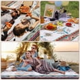 thumbnail image 6 of Lifestance Outdoor Picnic Blankets Extra Large in Seattle Design, 79" x 79" Waterproof Sandproof Foldable Compact Beach Blanket for Grass Park Mat, 6 of 10