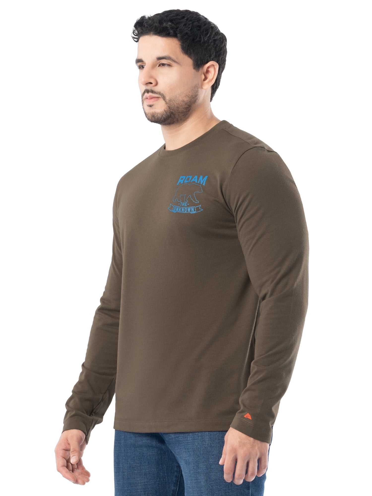 Ozark Trail Men's Active Graphic Tee with Long Sleeves, Sizes S-3XL