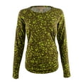 thumbnail image 4 of Women's Long Sleeve Shirred Crackle Print Top, 4 of 4