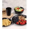 thumbnail image 6 of 32 Piece Plates and Bowls Sets of 8, Unbreakable Wheat Straw Dinnerware Sets, Plastic Dish Set for Camping, Dishwasher Microwave Safe, Outdoor Kitchen and Apartment Dinning Essentials, Black, 6 of 12