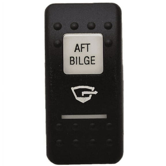 Carling Boat Rocker Switch Plate | Aft Bilge Black Actuator