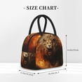 thumbnail image 2 of Xecao Cool Fire Lion Lunch Bag , an insulated, reusable tote bag perfect for adults of all genders, ideal for work, office, picnics and beach trips, 2 of 6