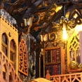 thumbnail image 6 of DIY Cabin Mini Bookstore, Wooden Model Toy Decoration, Handcraft Kit with LED Lights, Christmas Gift, Interactive Building Set, 6 of 9