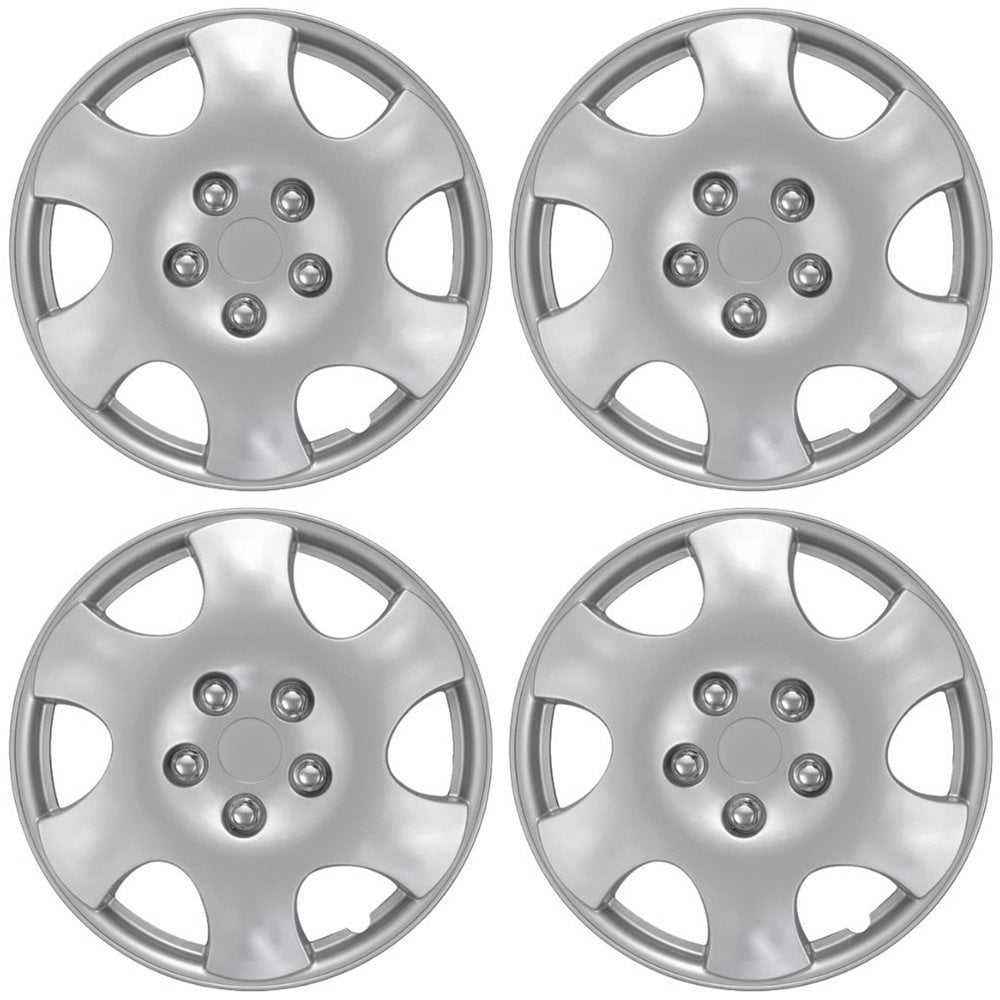 OxGord 15 Inch Hubcaps Wheel Covers, Silver for Nissan Altima (4 Piece)