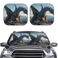thumbnail image 2 of Yiaed Wild Blue Cool Dragon Print Car Front Windshield Sun Shade,Foldable Anti-UV Car Sunshade for Front Window for Most Vehicles-Medium, 2 of 5
