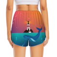 thumbnail image 2 of Rocae Lighthouse and Whale for Women's Athletic Shorts Quick Dry Workout Hiking Shorts With Pockets for Running, Yoga, Gym, Sports Small, 2 of 9