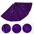 thumbnail image 2 of Washranp 24/35inch Sequin Christmas Tree Skirt,Vibrant Color Xmas Tree Mat for Christmas Holiday Party Decorations, 2 of 5