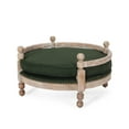 thumbnail image 1 of Corbett Contemporary Upholstered Medium Pet Bed with Wood Frame, Pine and Antique Natural, 1 of 7