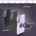 thumbnail image 6 of S22 Plus Case, Galaxy S22 Plus Case with HD Screen Protector, [Military Grade] Shockproof Protection Case with 360° Magnetic Ring Holder Kickstand Case for Samsung Galaxy S22 Plus, Purple, 6 of 16