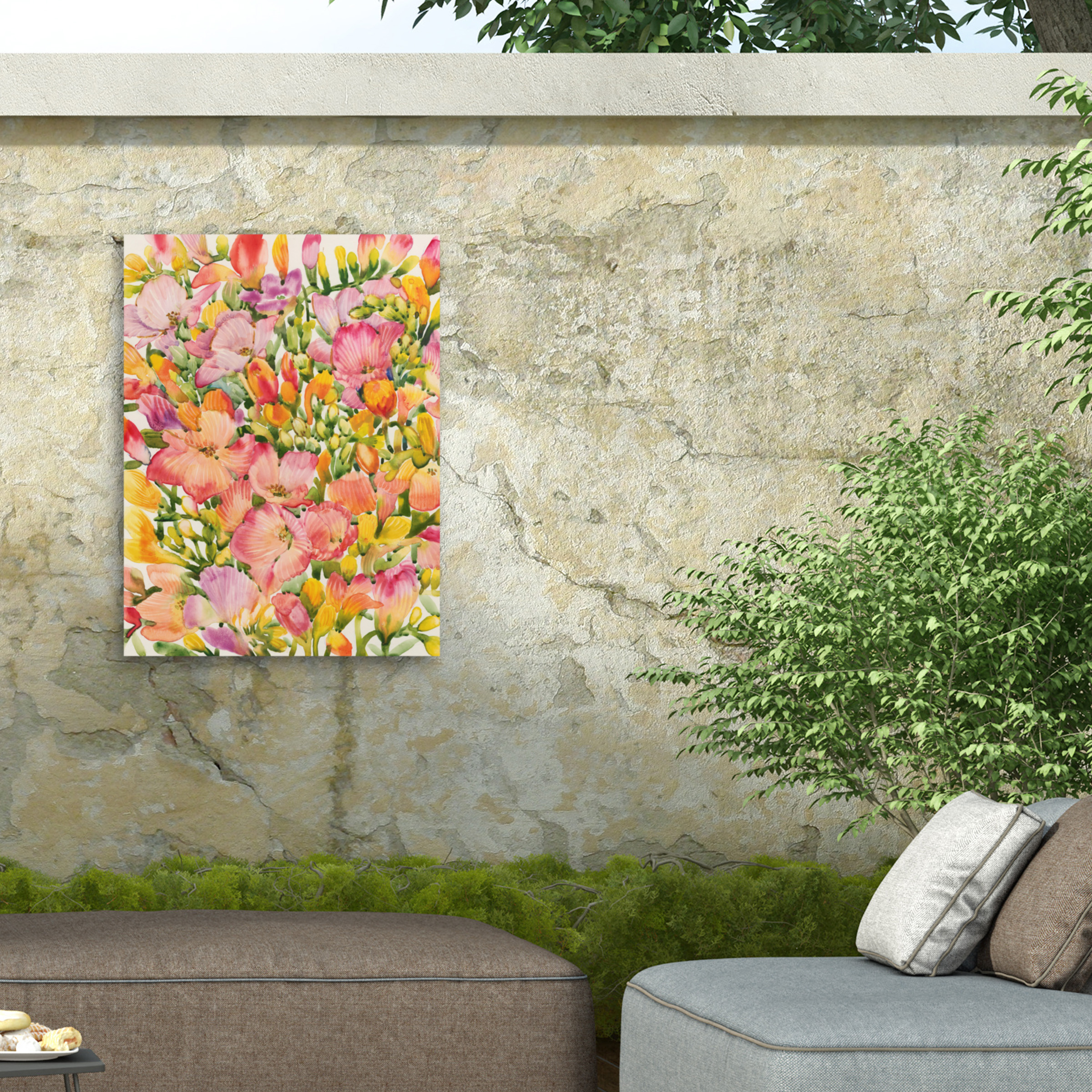 Tim O'Toole 'Wildflower Study II' Outdoor Canvas 19x14