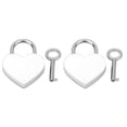 thumbnail image 1 of Haofy Key Lock,2 Sets Heart Lock Metal Colorful Exquisite Household Craft Supplies With Keys 30x39mm,Heart Lock, 1 of 8
