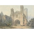 thumbnail image 2 of Joseph Mallord William Turner 24x18 Gold Ornate Framed and Double Matted Museum Art Print Titled - Saint Augustine's Gate, Canterbury (ca. 1793), 2 of 4