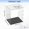 thumbnail image 3 of Caja de exhibición de acrílico de 1 paquete, 9.8x7.9x11.8 pulgadas/25x20x30cm Caja de exhibición clara de acrílico con base de madera negra [Negro, Transparente], 3 of 6